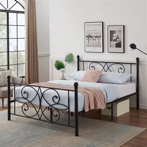 metal platform bed frames full